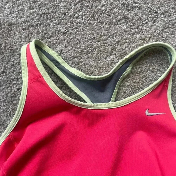 Nike Dri Fit Racerback Built In Sports Bra Tank Pink - Picture 4 of 12
